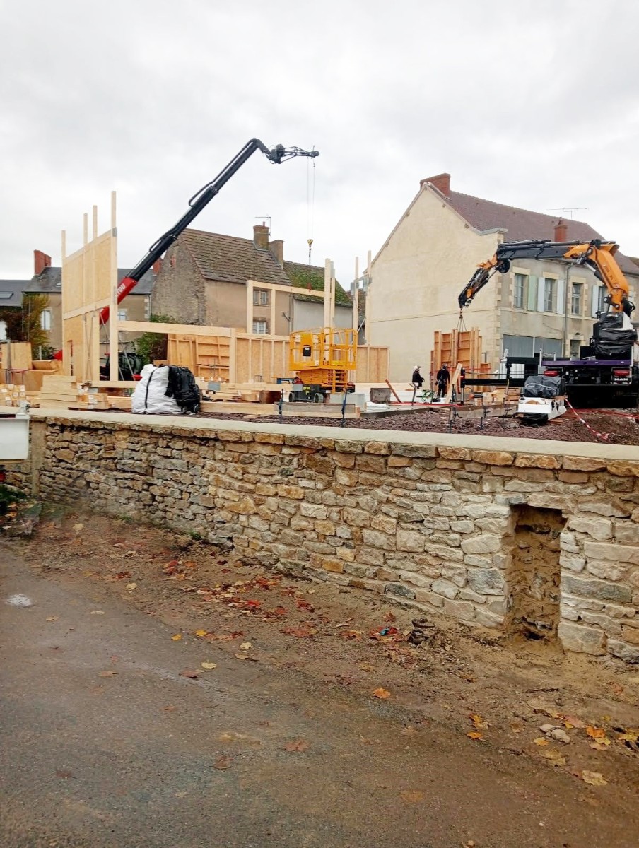 Avancement du chantier de la Médiathèque et salle de cinéma de Saint-Pierre-le-Moûtier (58) 5